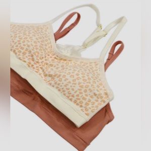 Maidenform Girls' 2pk Seamfree Lace Back Padded Crop Bra - White/Rose